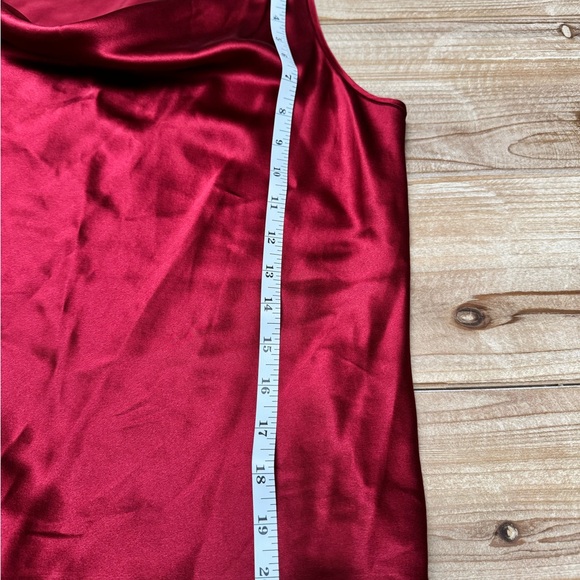 Lafayette 148 New York Red Silk 2pc Set Red Cropped Jacket and Shell | Petite 6 - Picture 7 of 8